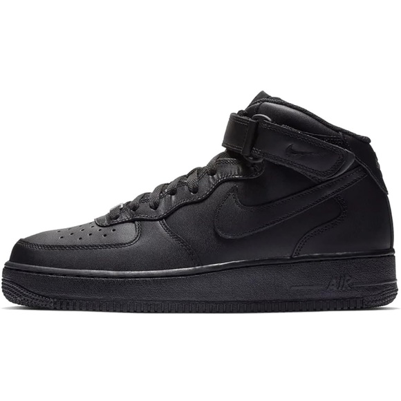Nike Men's Black Air Force 1s High-Top Sneakers Size 10.5 - Picture 3 of 10